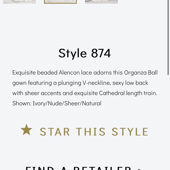 Demetrios wedding dress size 14 European - Picture 4 of 4